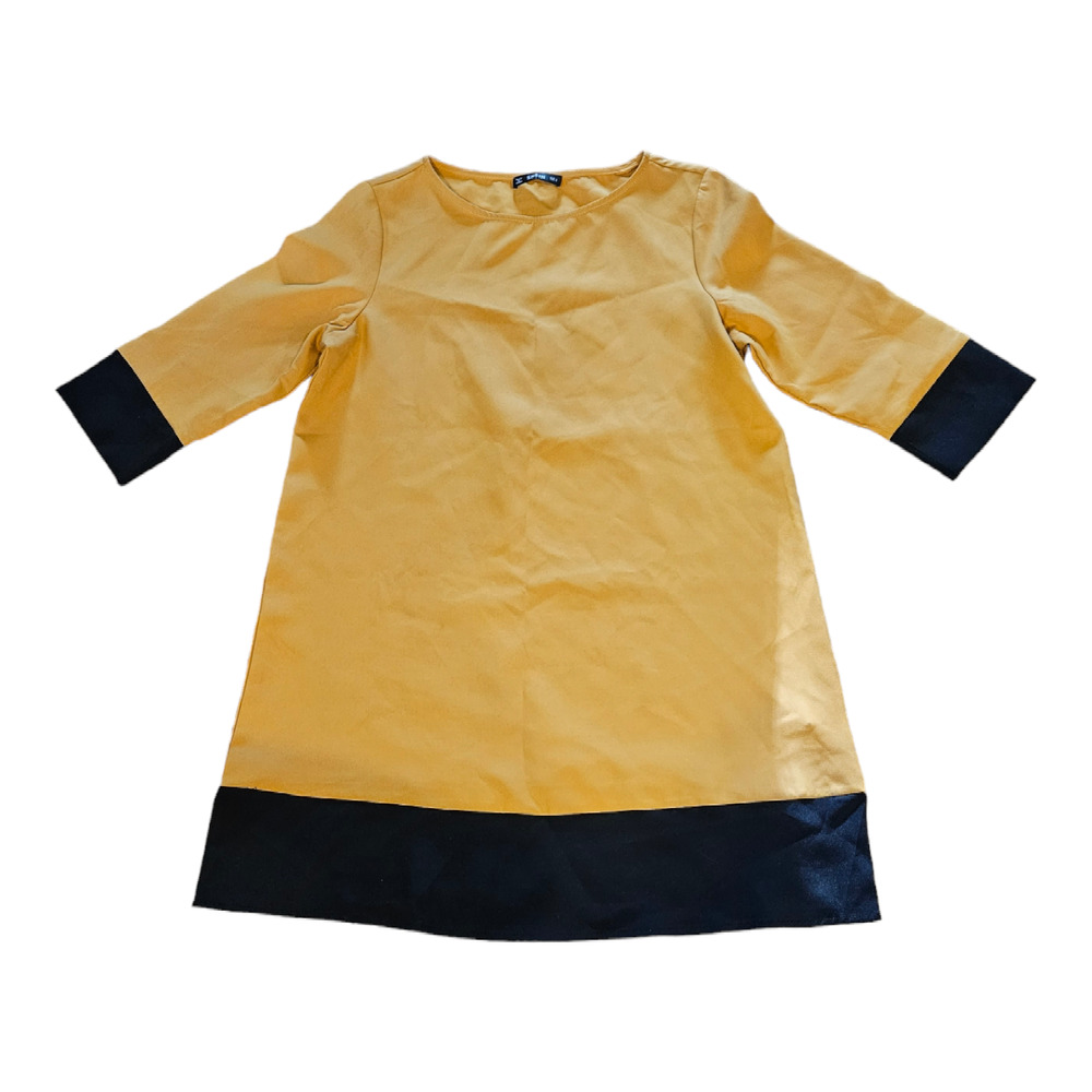 Shein Small Yellow 3/4 Sleeve Long Shirt